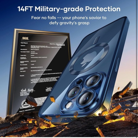 Humixx 8 Colors Magnetic for iPhone 15 Pro Max Case Clear, Exact Lens Protection - Picture 4 of 10